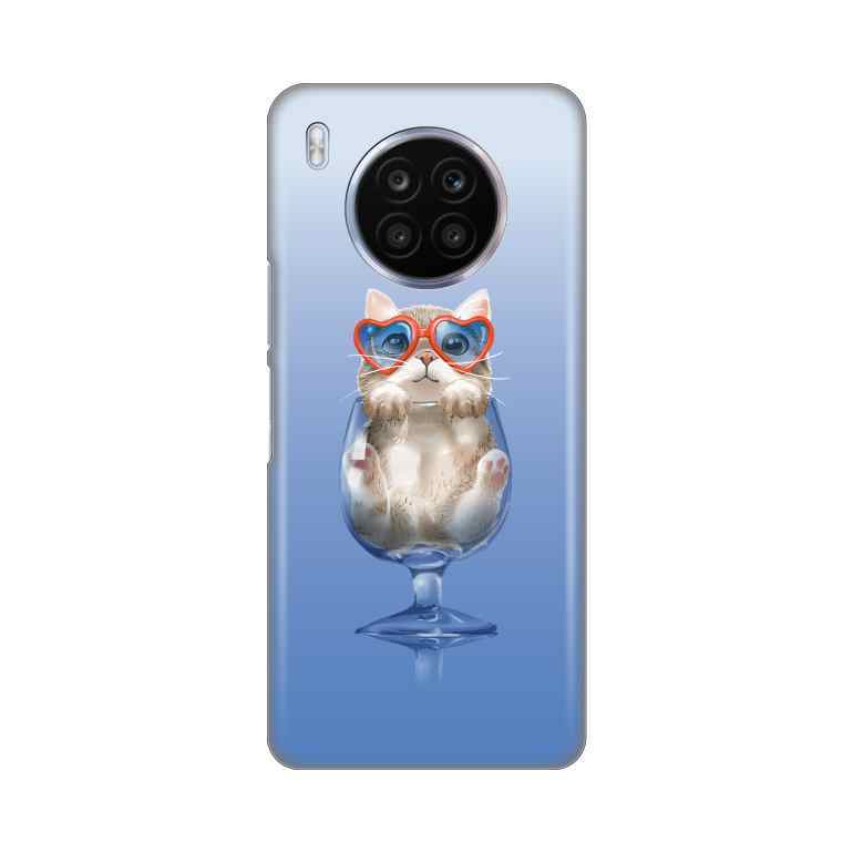 Maska Za Honor 50 Lite silikon Print /Nova 8i Funny Cat