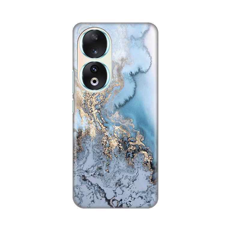 Maska Za Honor 90 silikon Print Blue Gold Marble