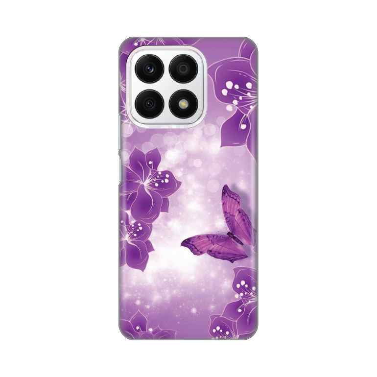 Maska Za Honor X8a silikon Print Butterfly And Flowers