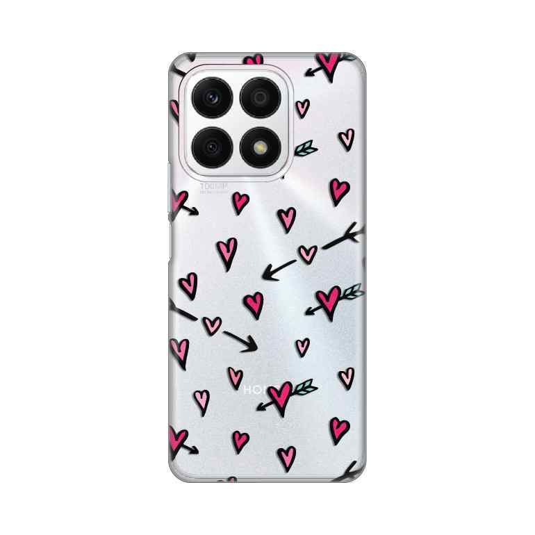 Maska Za Honor X8a silikon Print Heart Pattern