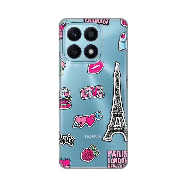 Maska Za Honor X8a silikon Print Love Paris