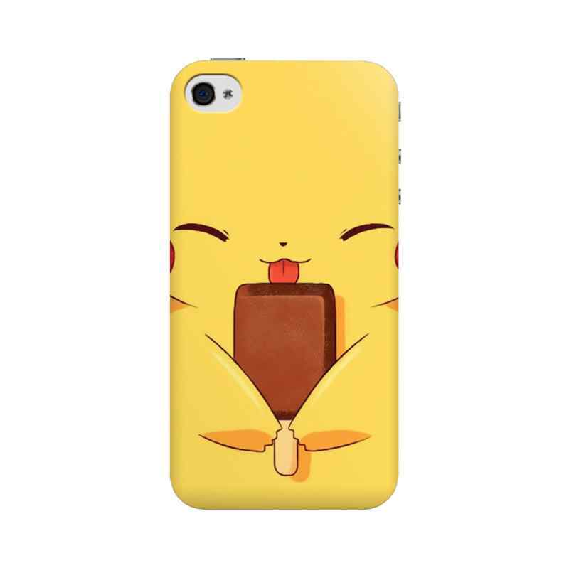 Maska silikon Print za iPhone 4 Yellow pokemon