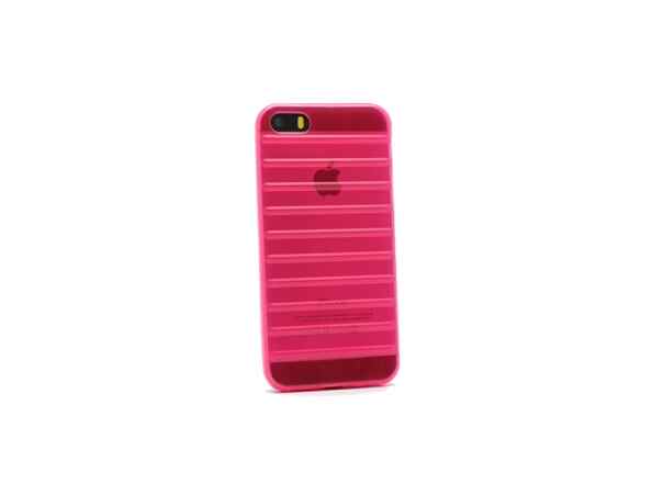 Maska silikon Rib za iPhone 5 pink