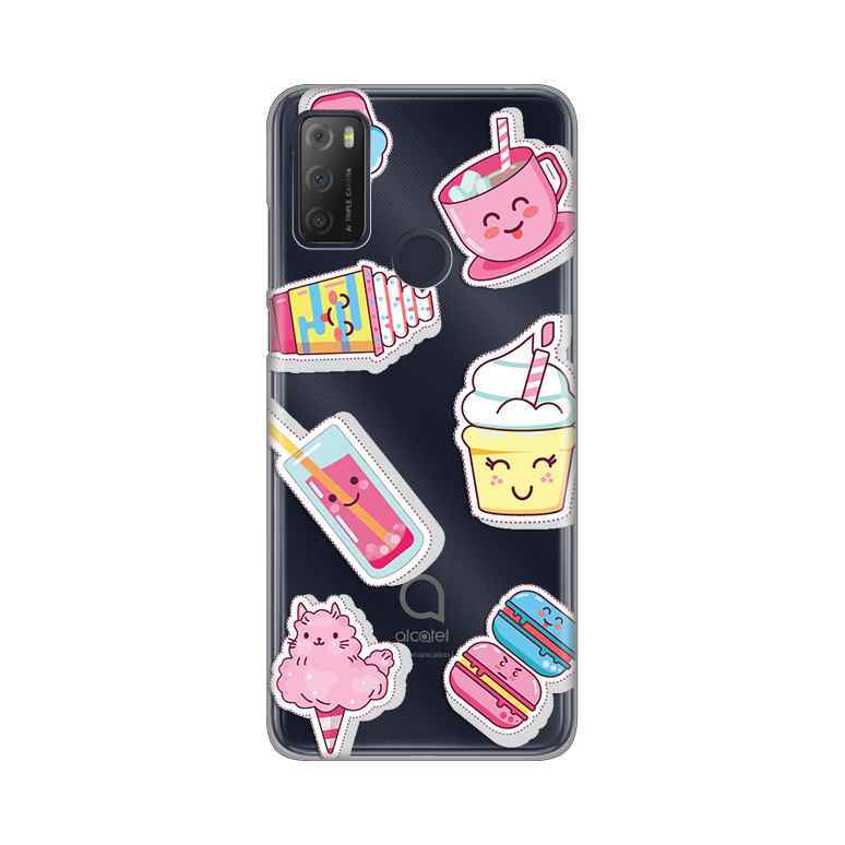 Maska za Alcatel 1S 2021/3L 2021/A1 Alpha 21 silikon Print Ice cream