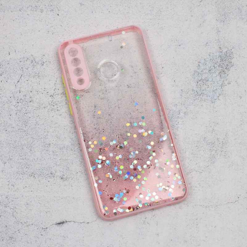 Maska za Huawei P30 Lite Frame Glitter roze