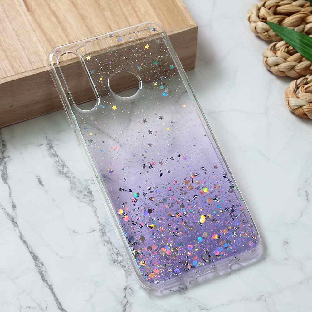 Maska za Huawei P30 Lite silikon Glitter ljubicasta