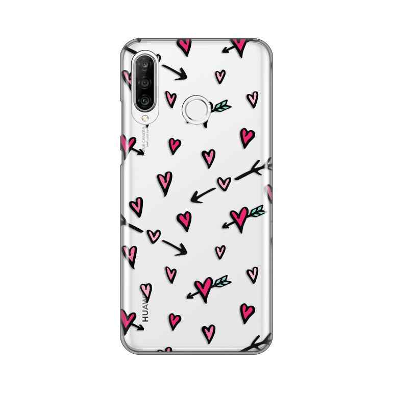 Maska za Huawei P30 Lite silikon Print Heart Pattern