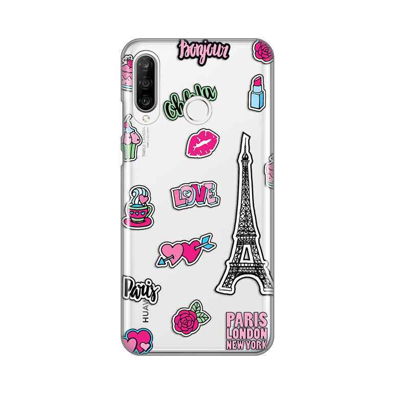 Maska za Huawei P30 Lite silikon Print Love Paris