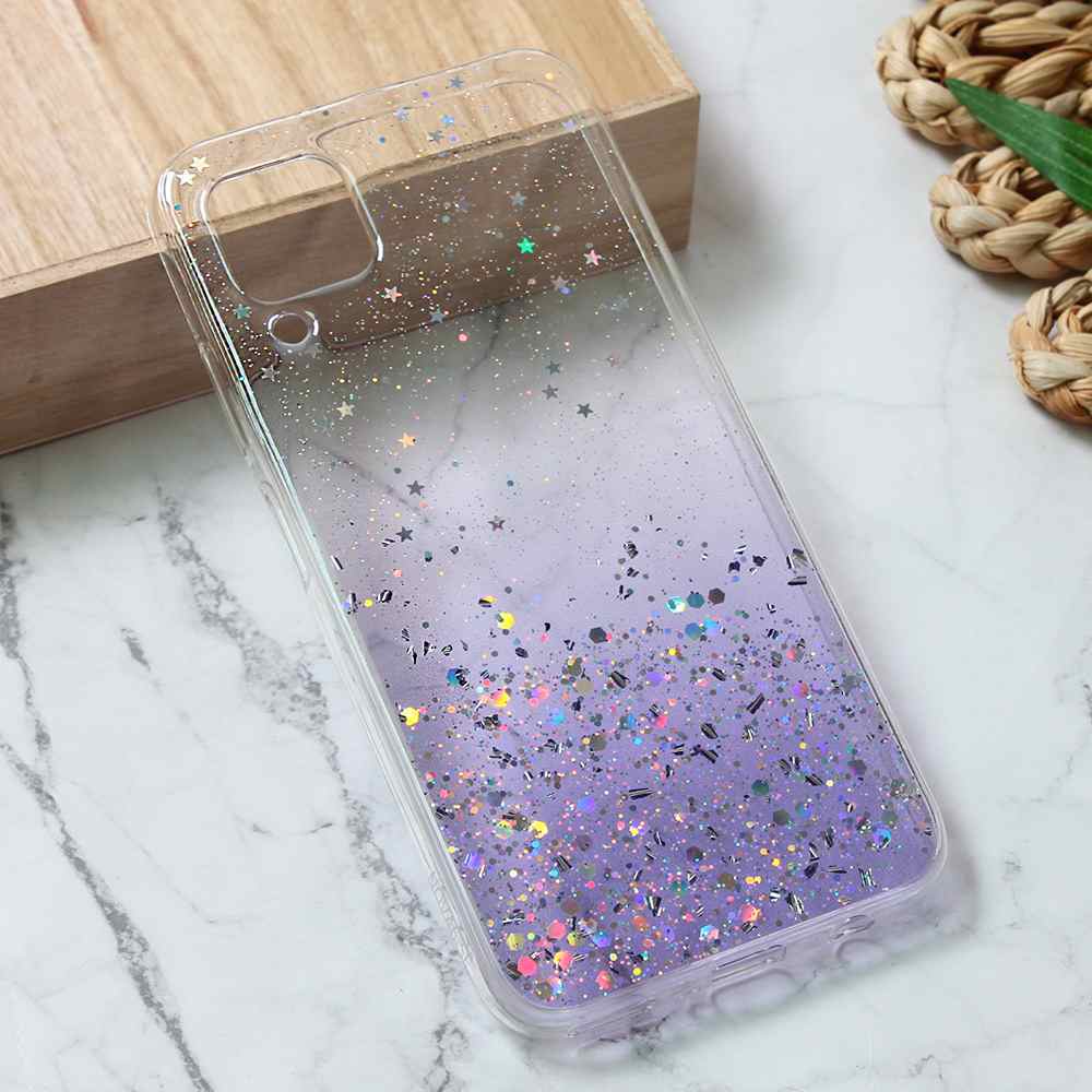 Maska za Huawei P40 Lite silikon Glitter ljubicasta