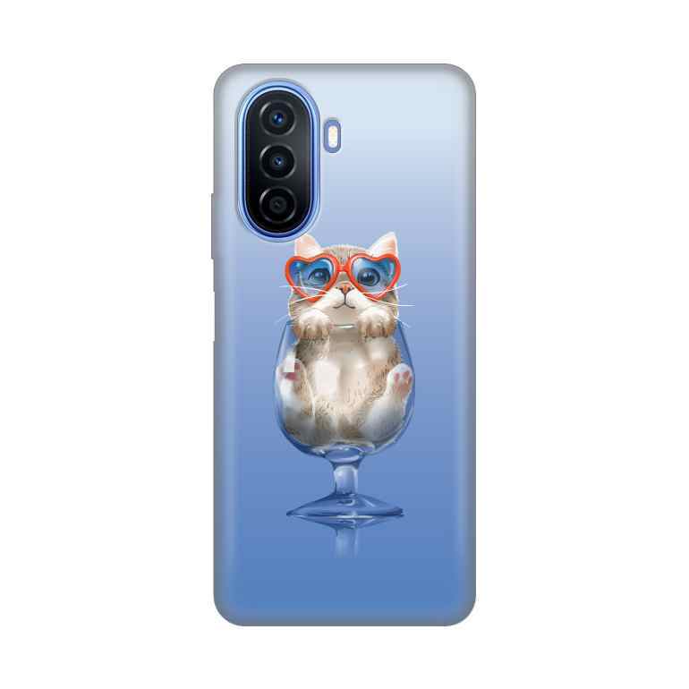 Maska za Huawei Y7 silikon Print 0/Y70 Plus Funny Cat