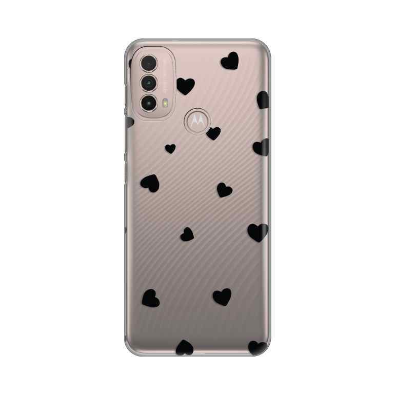 Maska za Motorola Moto E40 silikon Print Hearts