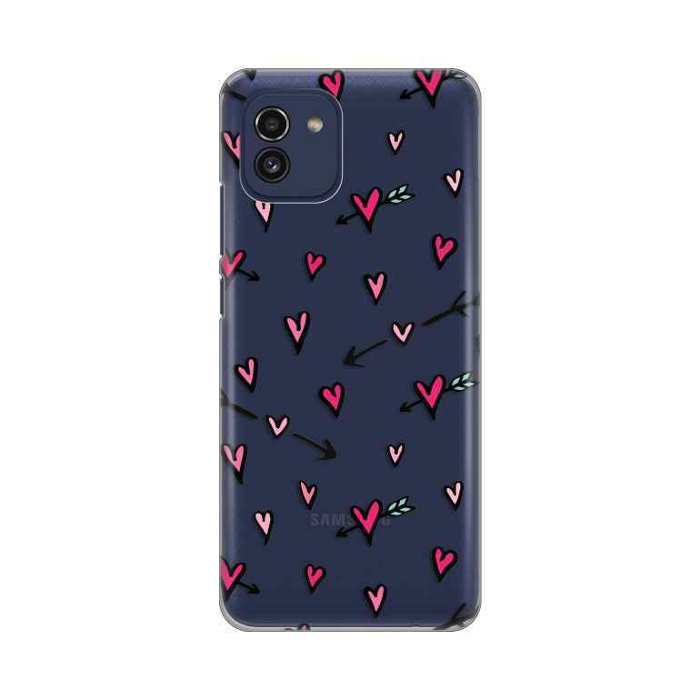 Maska za Samsung A03 silikon Print Hearts Pattern