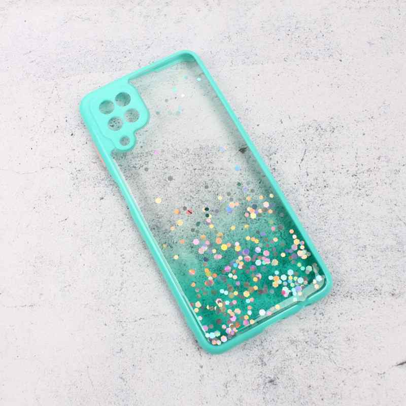 Maska za Samsung A12 Frame Glitter mint