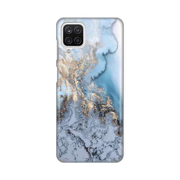 Maska za Samsung A12 silikon Print Blue Gold Marble