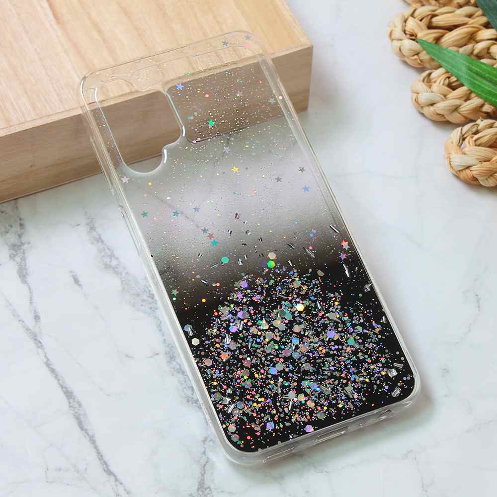 Maska za Samsung A13 4G silikon Glitter crna