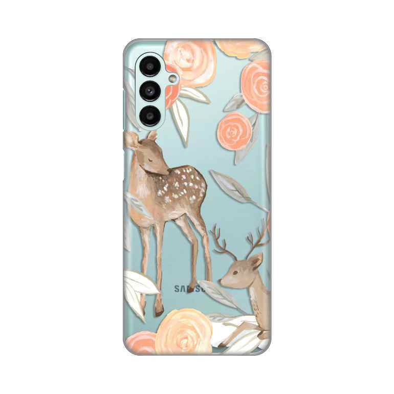 Maska za Samsung A13 5G/A04s silikon Print Flower Deer