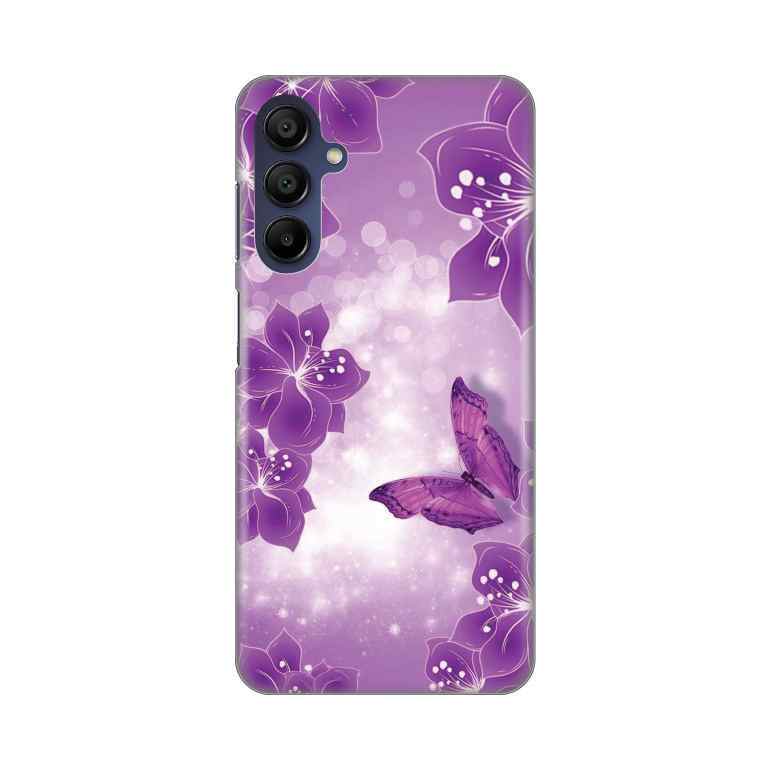 Maska za Samsung A15 5G silikon Print Butterfly And Flowers