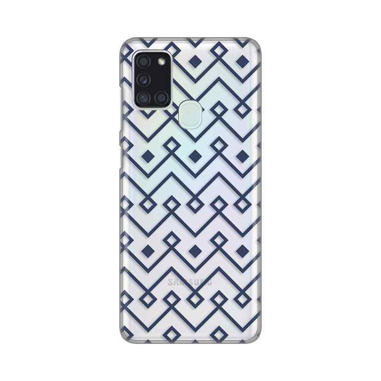 Maska za Samsung A21s silikon Print Blue cubes