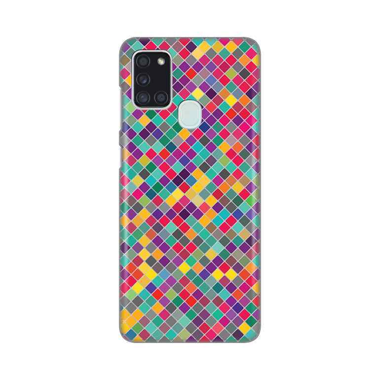 Maska za Samsung A21s silikon Print Colorful cubes