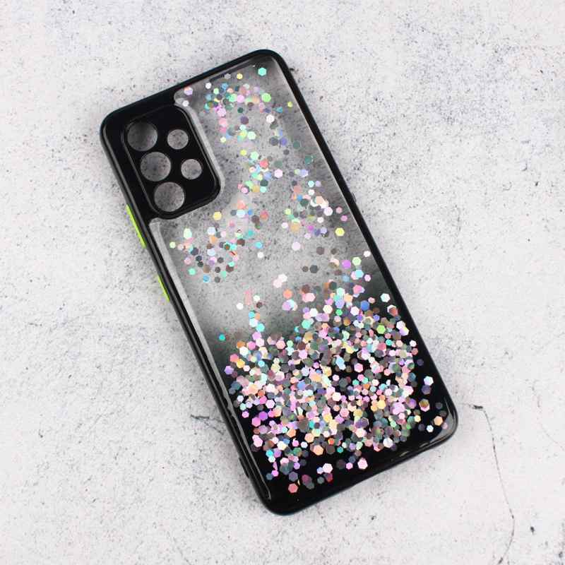 Maska za Samsung A32 4G Frame Glitter crna