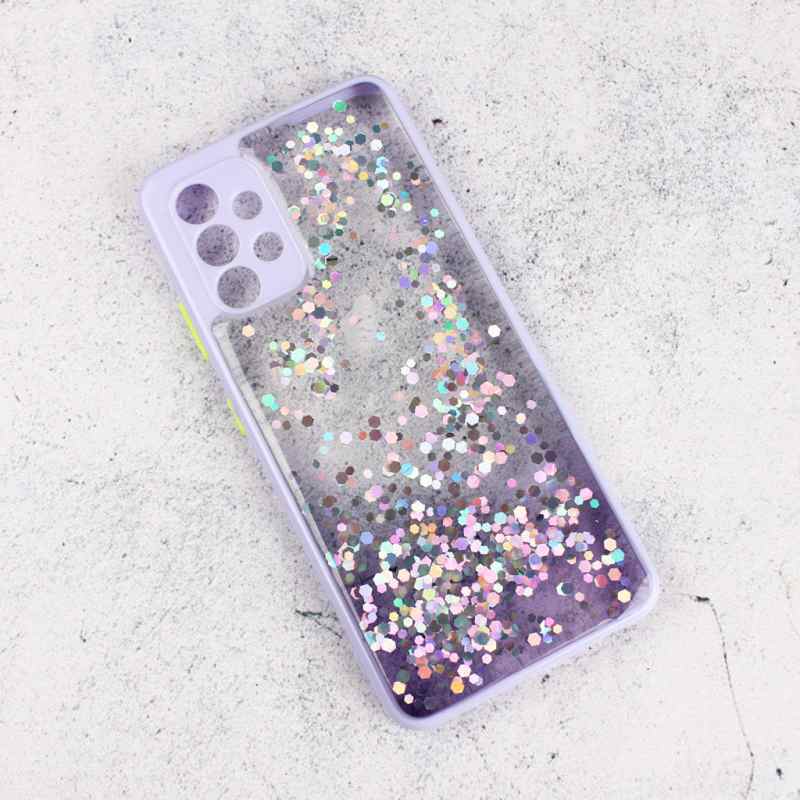 Maska za Samsung A32 4G Frame Glitter ljubicasta