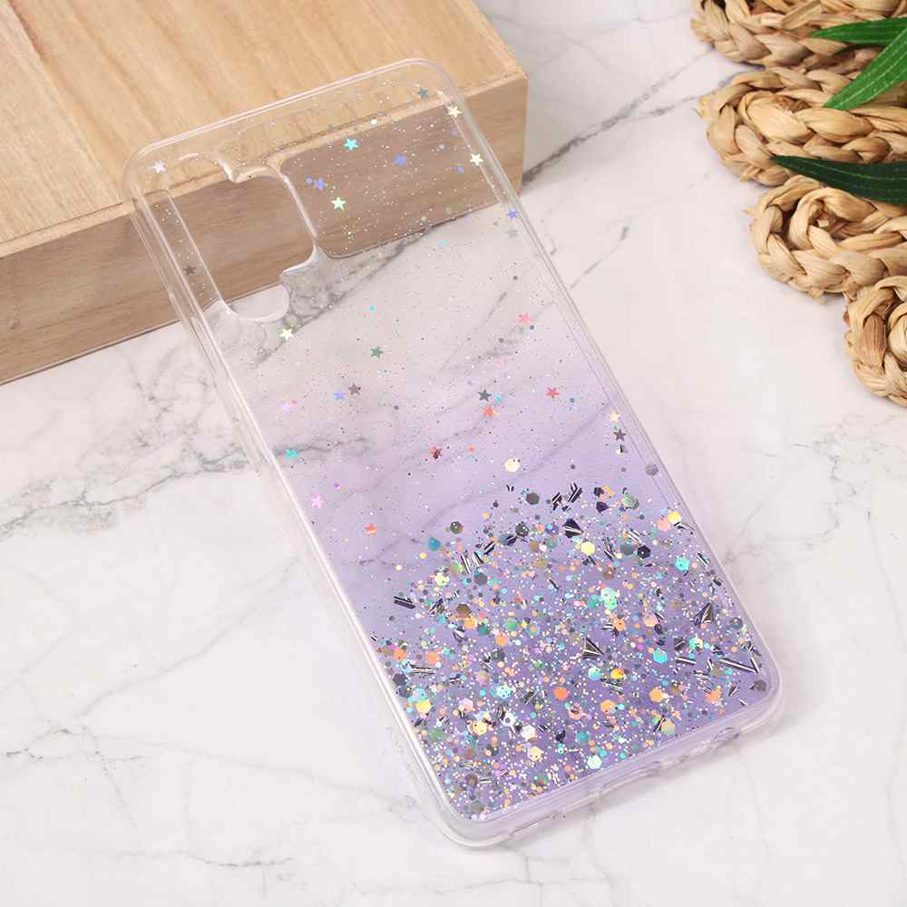 Maska za Samsung A32 4G silikon Glitter ljubicasta