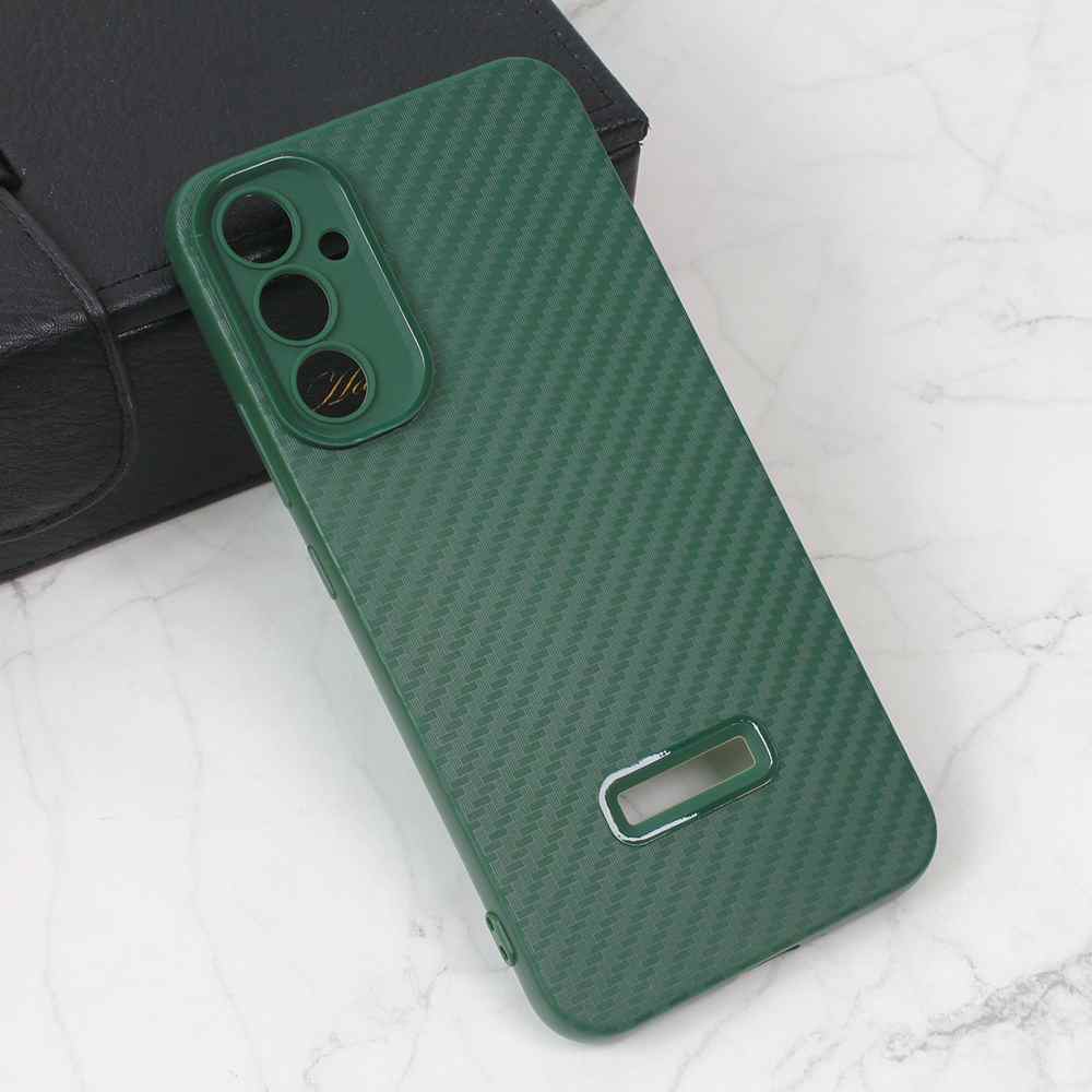 Maska za Samsung A34 5G Carbon Stripe zelena