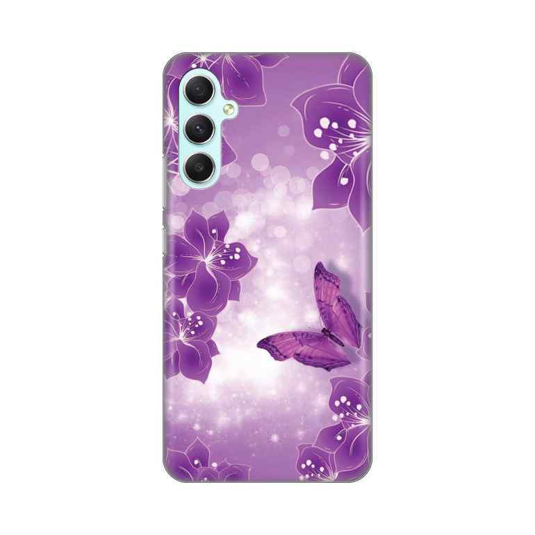 Maska za Samsung A34 5G silikon Print Butterfly And Flowers