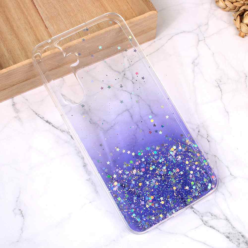 Maska za Samsung A35 5G silikon Glitter ljubicasta