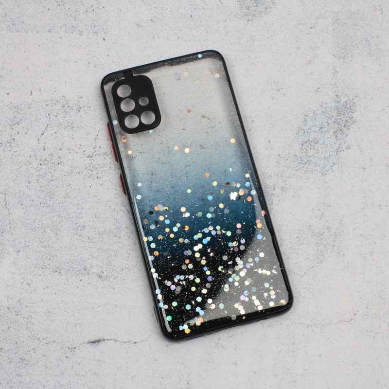 Maska za Samsung A51 Frame Glitter crna