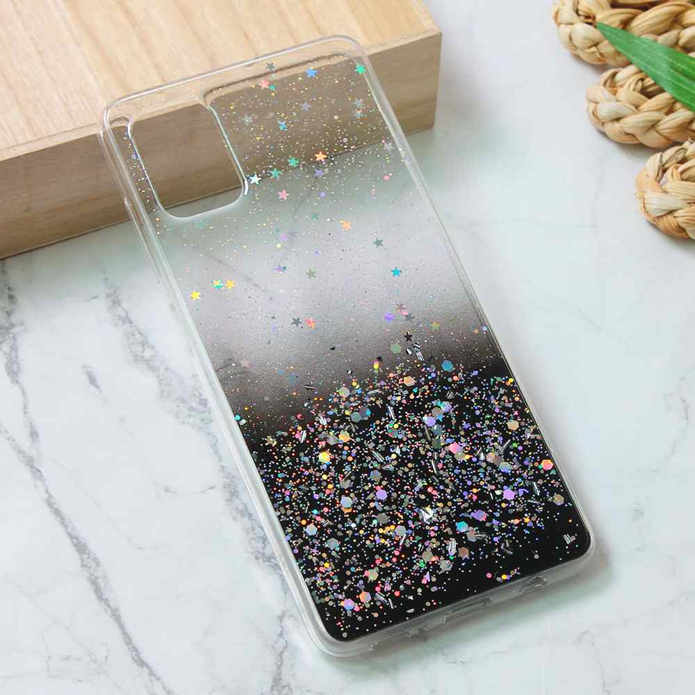 Maska za Samsung A51 silikon Glitter crna