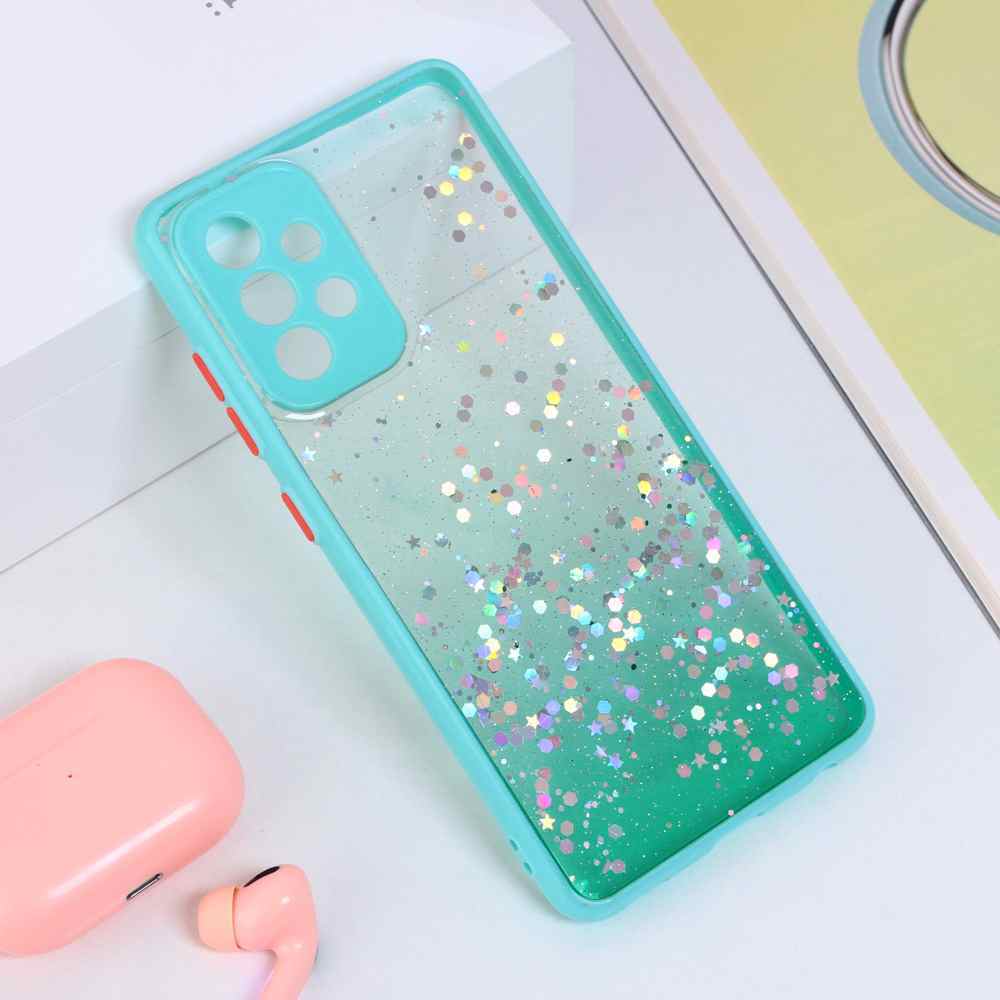 Maska za Samsung A52 4G-A52 5G-A52s 5G Frame Glitter zelena