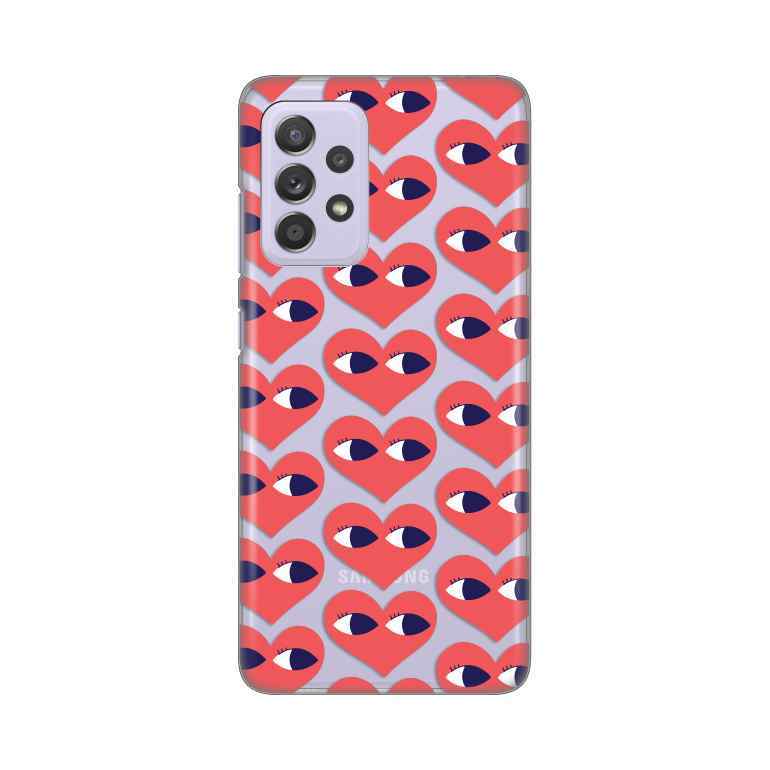 Maska za Samsung A52 4G-A52 5G-A52s 5G silikon Print Eye Heart Pattern