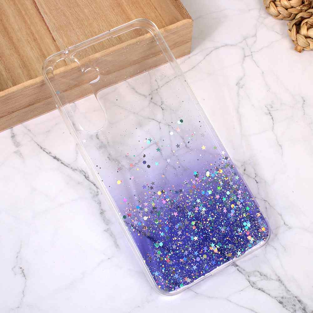 Maska za Samsung A55 5G silikon Glitter ljubicasta