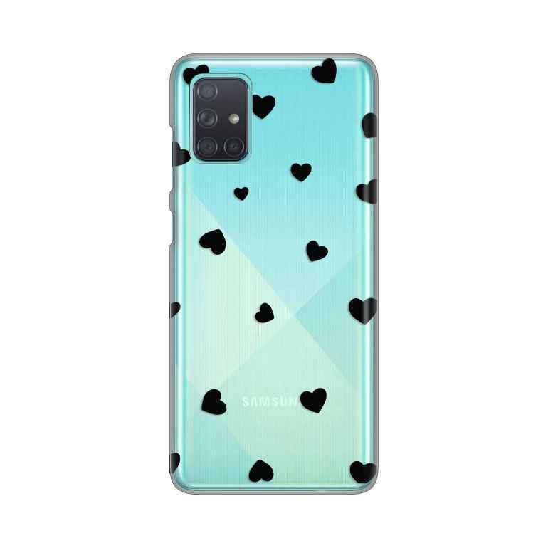 Maska za Samsung A71 silikon Print Hearts