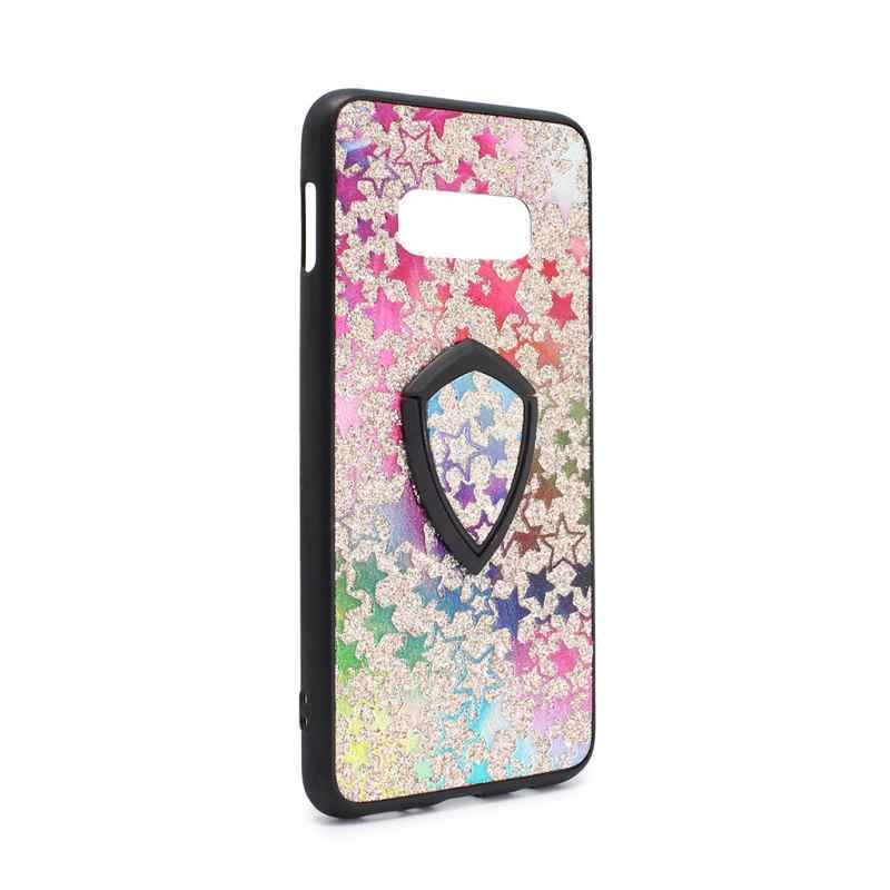 Maska za Samsung S10e Colorful Star + holder srebrna