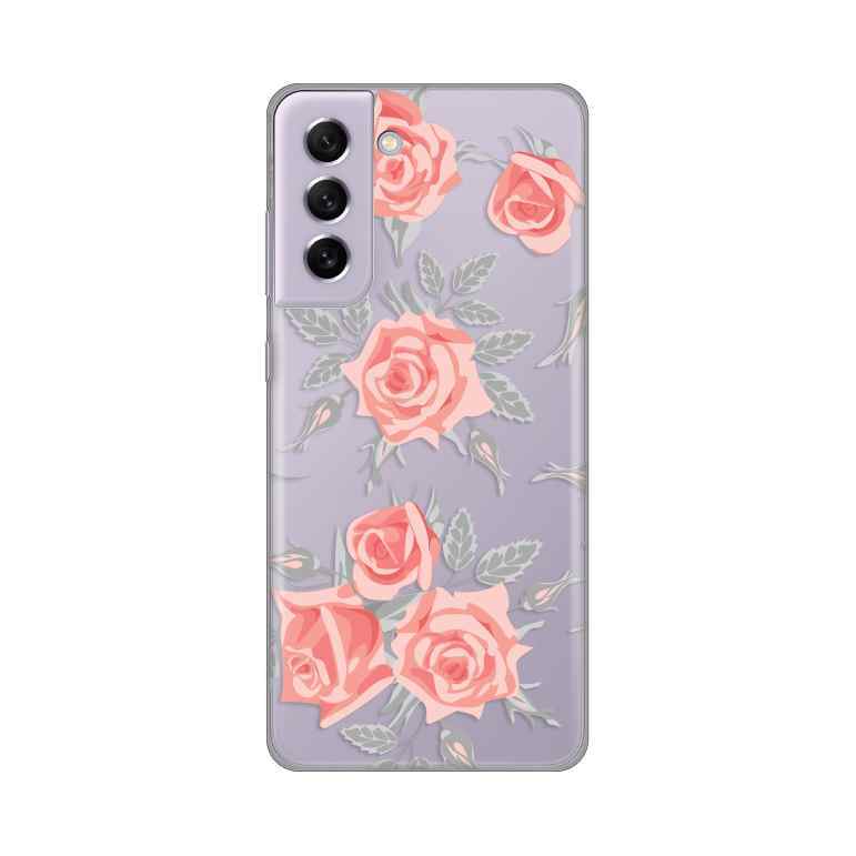 Maska za Samsung S21 FE silikon Print Elegant Roses