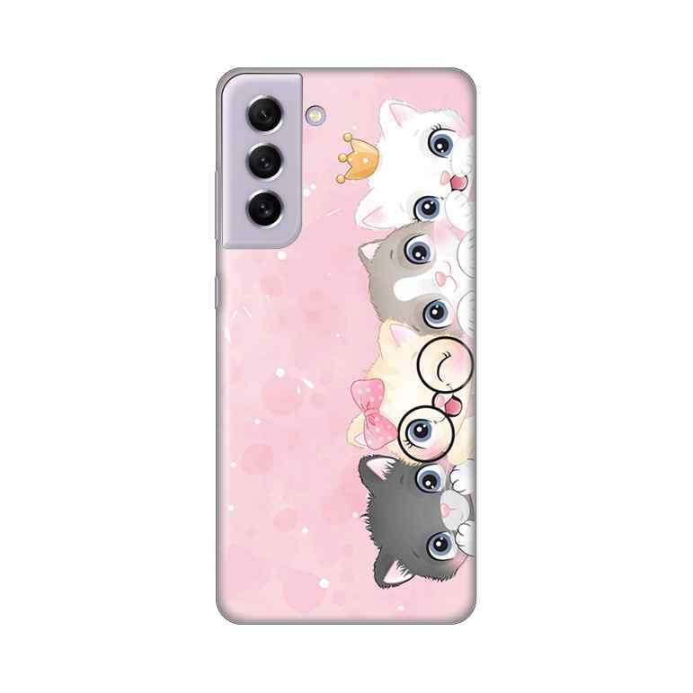 Maska za Samsung S21 FE silikon Print Pink Cats