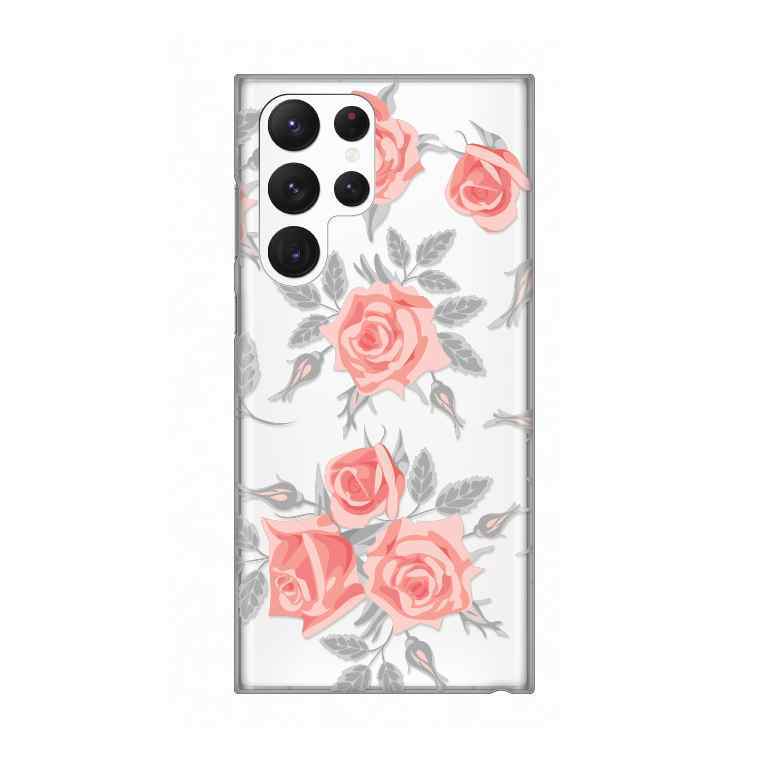 Maska za Samsung S22 Ultra 5G silikon Print Elegant Roses