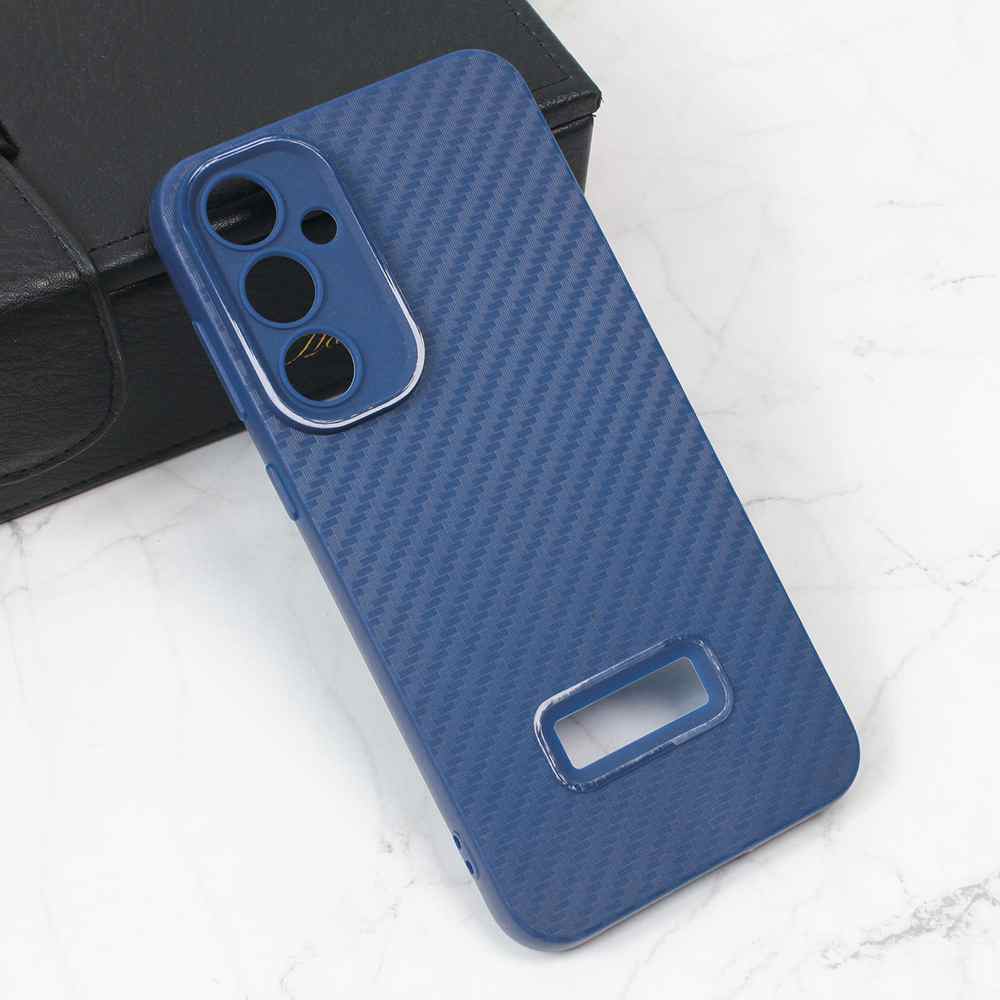 Maska za Samsung S23 FE Carbon Stripe plava