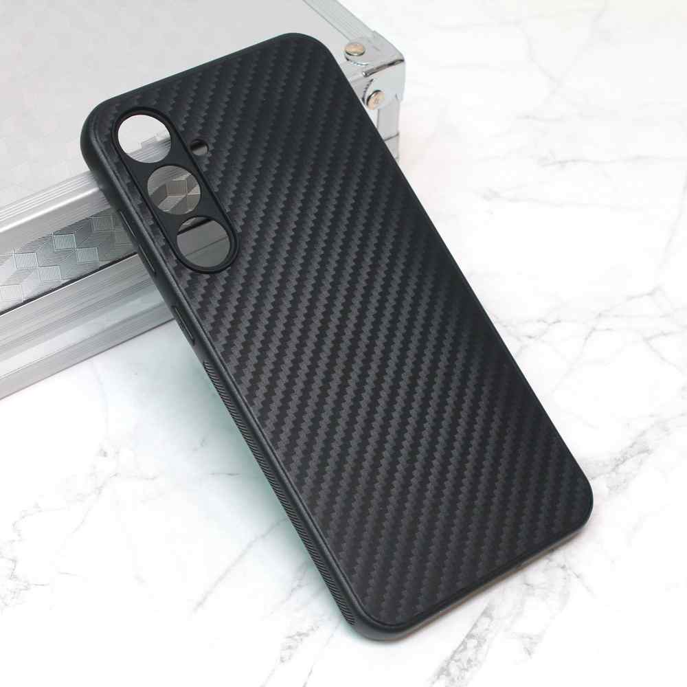 Maska za Samsung S23 FE Carbon fiber crna