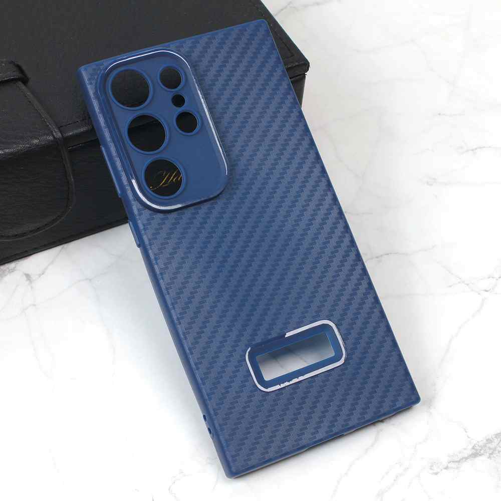 Maska za Samsung S24 Ultra Carbon Stripe plava