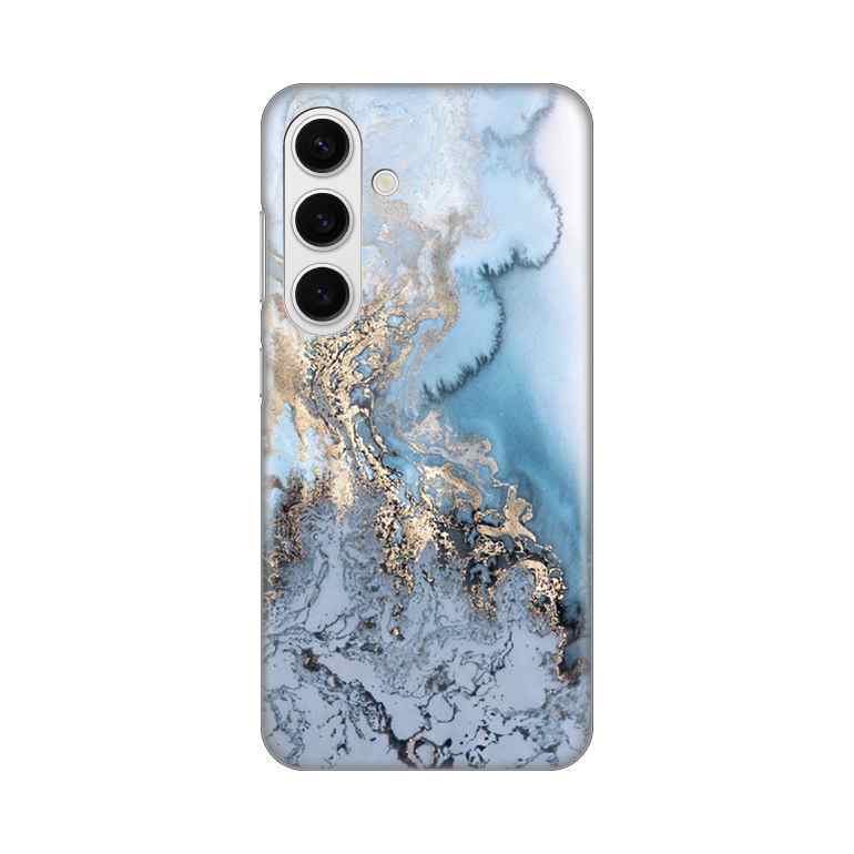 Maska za Samsung S24 silikon Print Blue Gold Marble