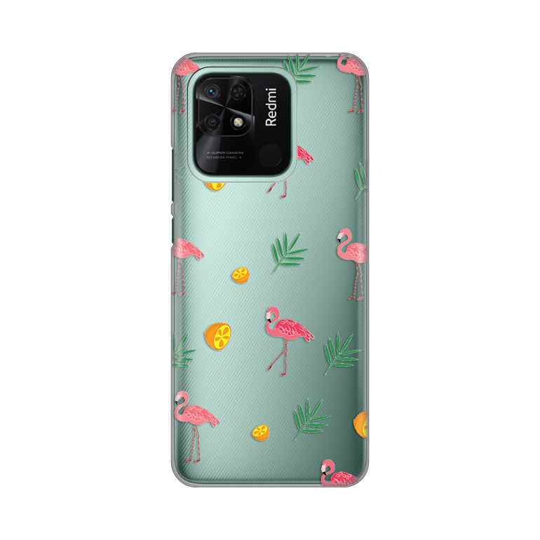 Maska za Xiaomi Redmi 10C silikon Print Flamingos