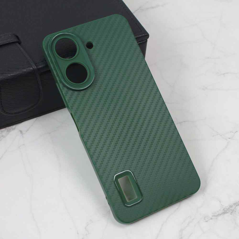 Maska za Xiaomi Redmi 13C Carbon Stripe zelena