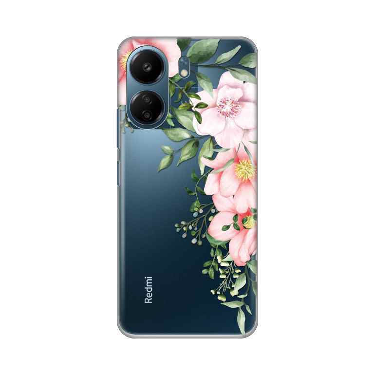 Maska za Xiaomi Redmi 13C silikon Print Gentle Rose Pattern