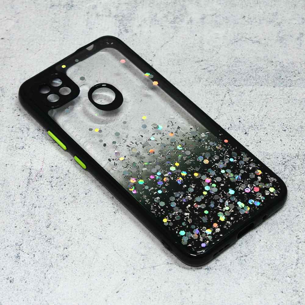 Maska za Xiaomi Redmi 9C/10A Frame Glitter crna