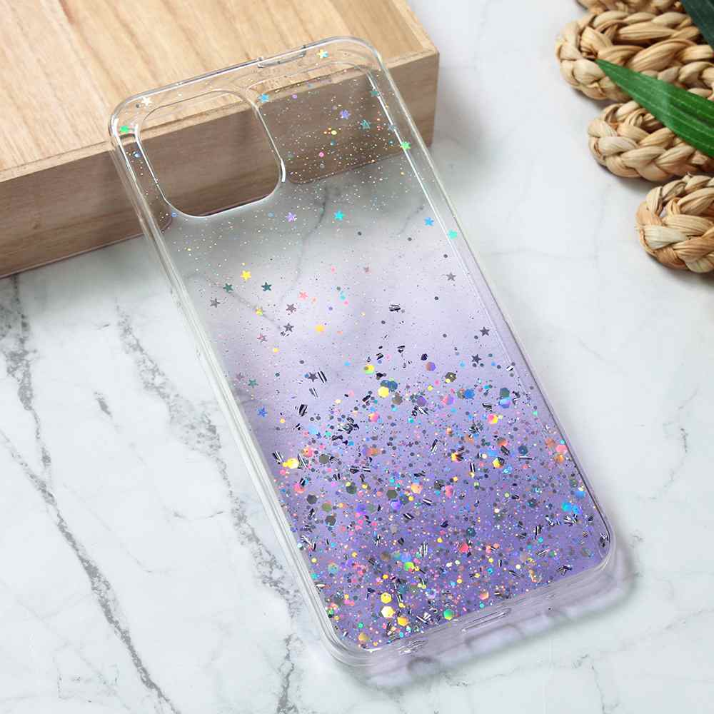 Maska za Xiaomi Redmi A1/A2 silikon Glitter ljubicasta