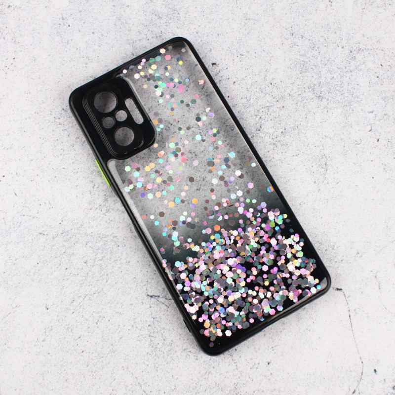 Maska za Xiaomi Redmi Note 10 Pro/Note 10 Pro Max Frame Glitter crna