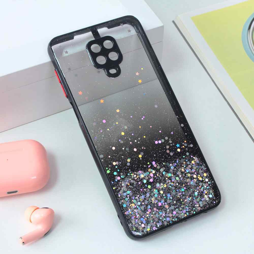 Maska za Xiaomi Redmi Note 9 Frame Glitter Pro/Note 9 Pro Max crna